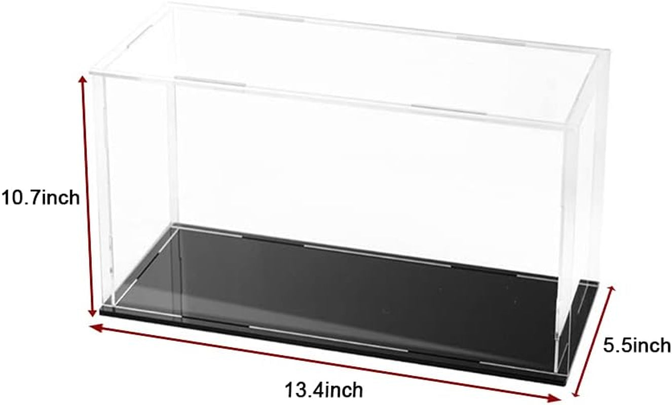 Self-Assembly Acrylic Display Case,Deluxe Dustproof Showcase,Display Cases for Collectibles for Pop Figures Toy Collectibles,Need Remove Protective Film(13.5X6X10.6 Inch; 34X15X27Cm)