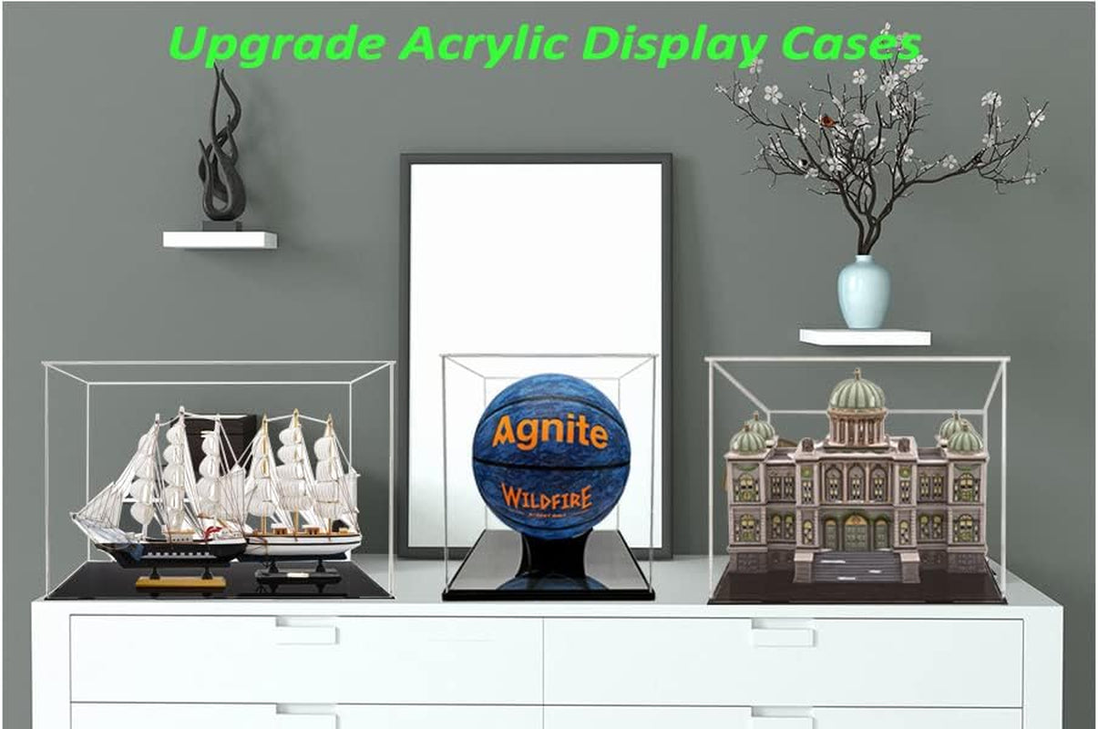 Self-Assembly Acrylic Display Case,Deluxe Dustproof Showcase,Display Cases for Collectibles for Pop Figures Toy Collectibles,Need Remove Protective Film(13.5X6X10.6 Inch; 34X15X27Cm)