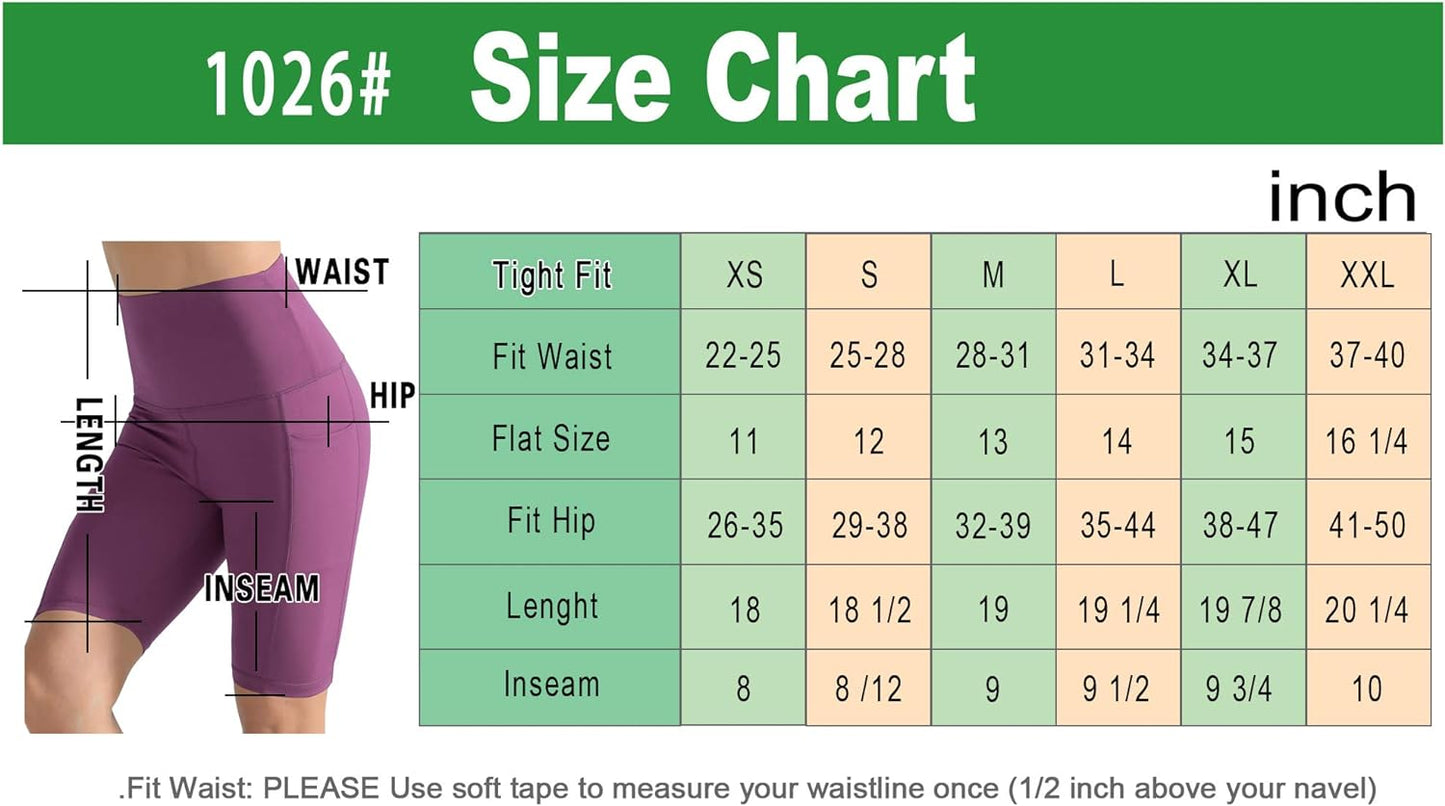 3 Pack Women 9" Biker Compression Short Leggings for Yoga with Big Pockets